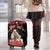 Personalized Albania Christmas Luggage Cover Albanian Man Playing Lahuta With Red Poppy - Wonder Print Shop
