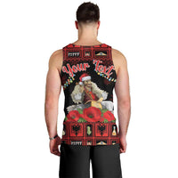 Personalized Albania Christmas Men Tank Top Albanian Man Playing Lahuta With Red Poppy - Wonder Print Shop