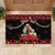 Personalized Albania Christmas Rubber Doormat Albanian Man Playing Lahuta With Red Poppy - Wonder Print Shop