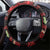 Albania Christmas Steering Wheel Cover Albanian Man Playing Lahuta With Red Poppy - Wonder Print Shop