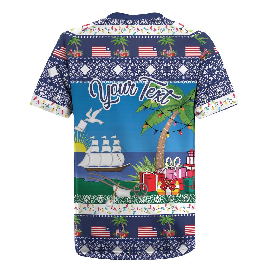Personalized Liberia Christmas Rugby Jersey The Love of Liberty Brought Us Here - Wonder Print Shop