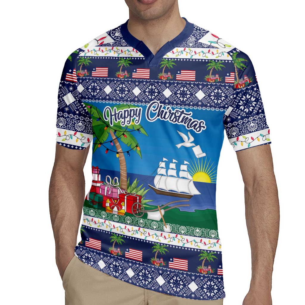 Personalized Liberia Christmas Rugby Jersey The Love of Liberty Brought Us Here - Wonder Print Shop