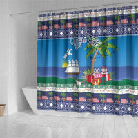 Personalized Liberia Christmas Shower Curtain The Love of Liberty Brought Us Here