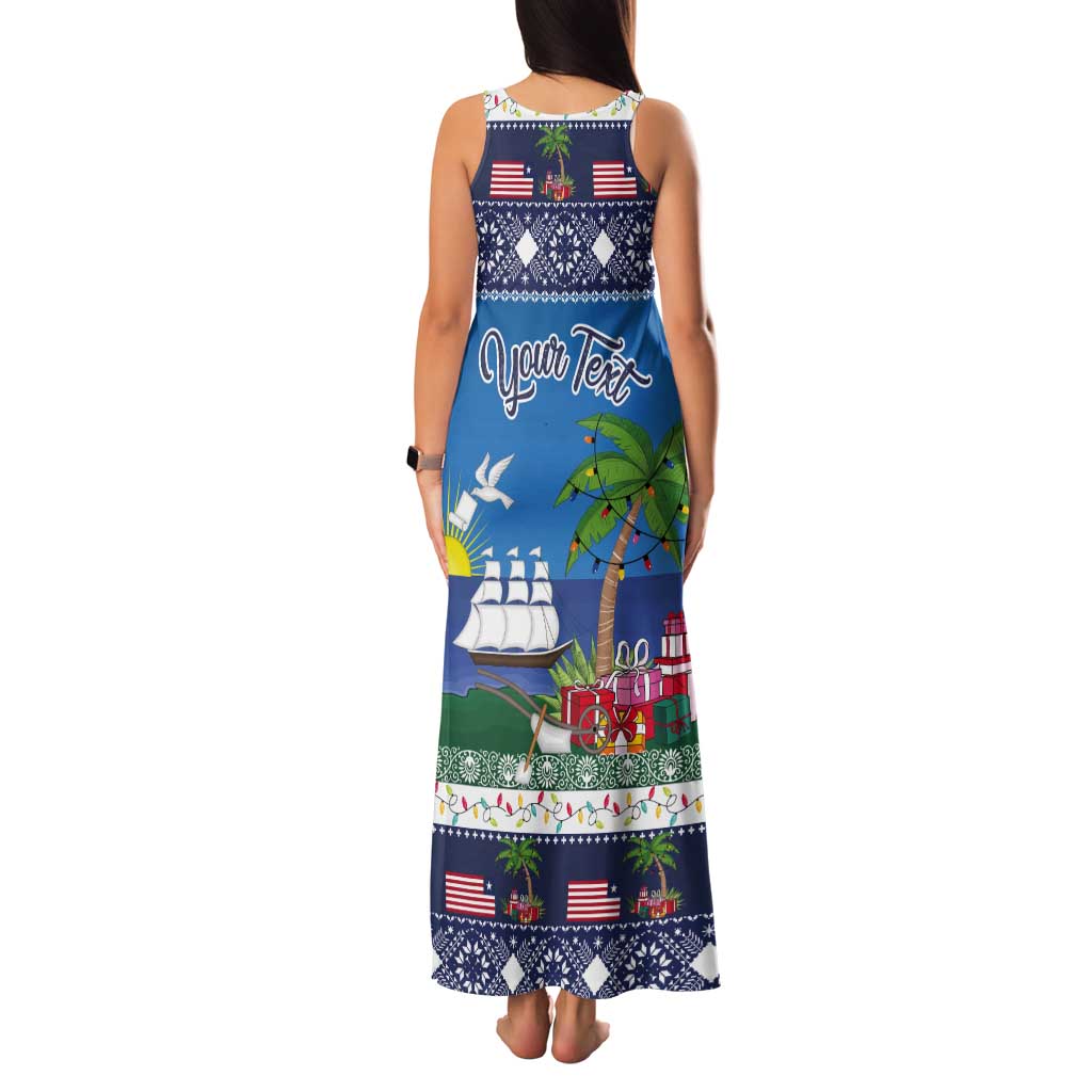 Personalized Liberia Christmas Tank Maxi Dress The Love of Liberty Brought Us Here - Wonder Print Shop
