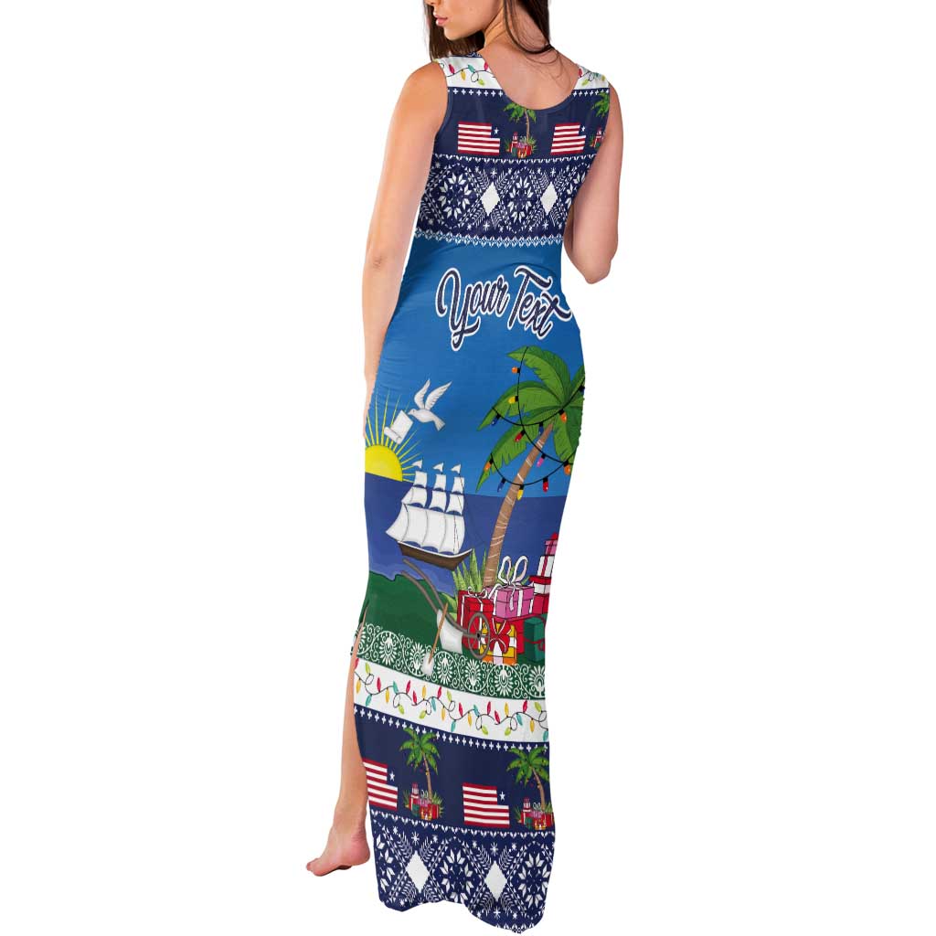 Personalized Liberia Christmas Tank Maxi Dress The Love of Liberty Brought Us Here - Wonder Print Shop