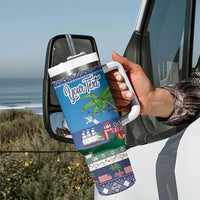 Personalized Liberia Christmas Tumbler With Handle The Love of Liberty Brought Us Here - Wonder Print Shop
