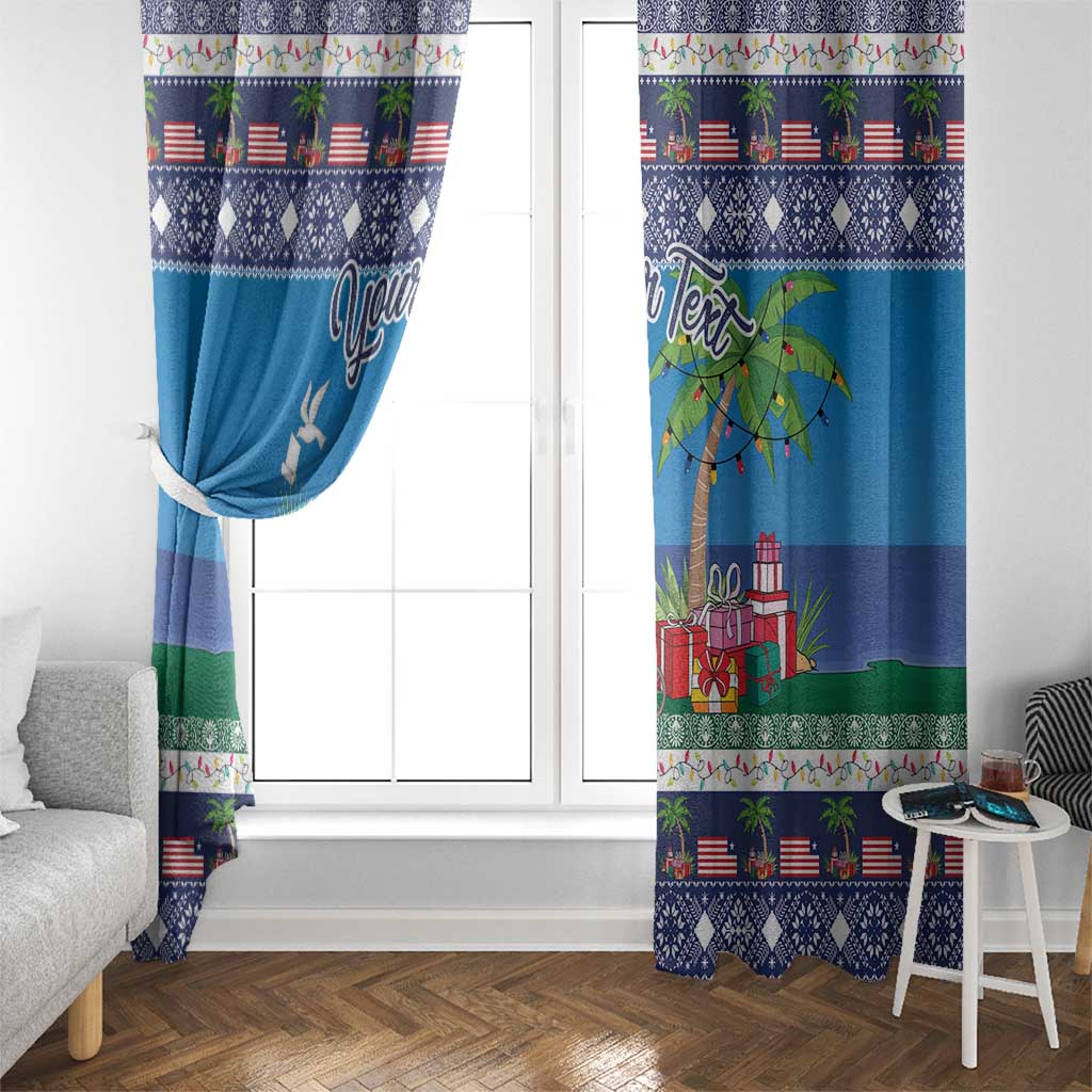Personalized Liberia Christmas Window Curtain The Love of Liberty Brought Us Here - Wonder Print Shop