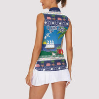 Personalized Liberia Christmas Women Sleeveless Polo Shirt The Love of Liberty Brought Us Here - Wonder Print Shop