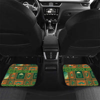 Personalized Ireland Christmas Car Mats Irish Harp With Lucky Shamrock - Wonder Print Shop