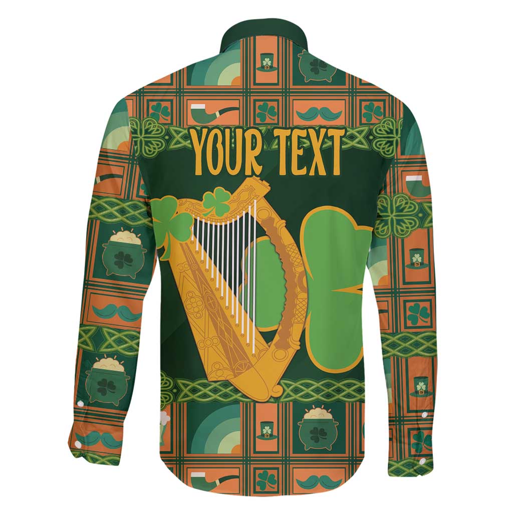Personalized Ireland Christmas Family Matching Summer Maxi Dress and Hawaiian Shirt Irish Harp With Lucky Shamrock - Wonder Print Shop