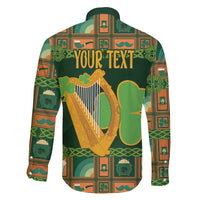 Personalized Ireland Christmas Family Matching Tank Maxi Dress and Hawaiian Shirt Irish Harp With Lucky Shamrock - Wonder Print Shop