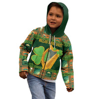 Personalized Ireland Christmas Kid Hoodie Irish Harp With Lucky Shamrock - Wonder Print Shop