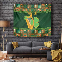 Personalized Ireland Christmas Tapestry Irish Harp With Lucky Shamrock - Wonder Print Shop