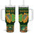 Personalized Ireland Christmas Tumbler With Handle Irish Harp With Lucky Shamrock - Wonder Print Shop