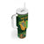Personalized Ireland Christmas Tumbler With Handle Irish Harp With Lucky Shamrock - Wonder Print Shop