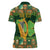 Personalized Ireland Christmas Women Polo Shirt Irish Harp With Lucky Shamrock - Wonder Print Shop