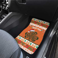 Personalized Ireland Christmas Car Mats Irish Shamrock Celtic Nollaig Shona Dhuit - Wonder Print Shop