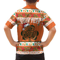Personalized Ireland Christmas Family Matching Long Sleeve Bodycon Dress and Hawaiian Shirt Irish Shamrock Celtic Nollaig Shona Dhuit - Wonder Print Shop