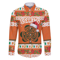 Personalized Ireland Christmas Family Matching Long Sleeve Bodycon Dress and Hawaiian Shirt Irish Shamrock Celtic Nollaig Shona Dhuit - Wonder Print Shop