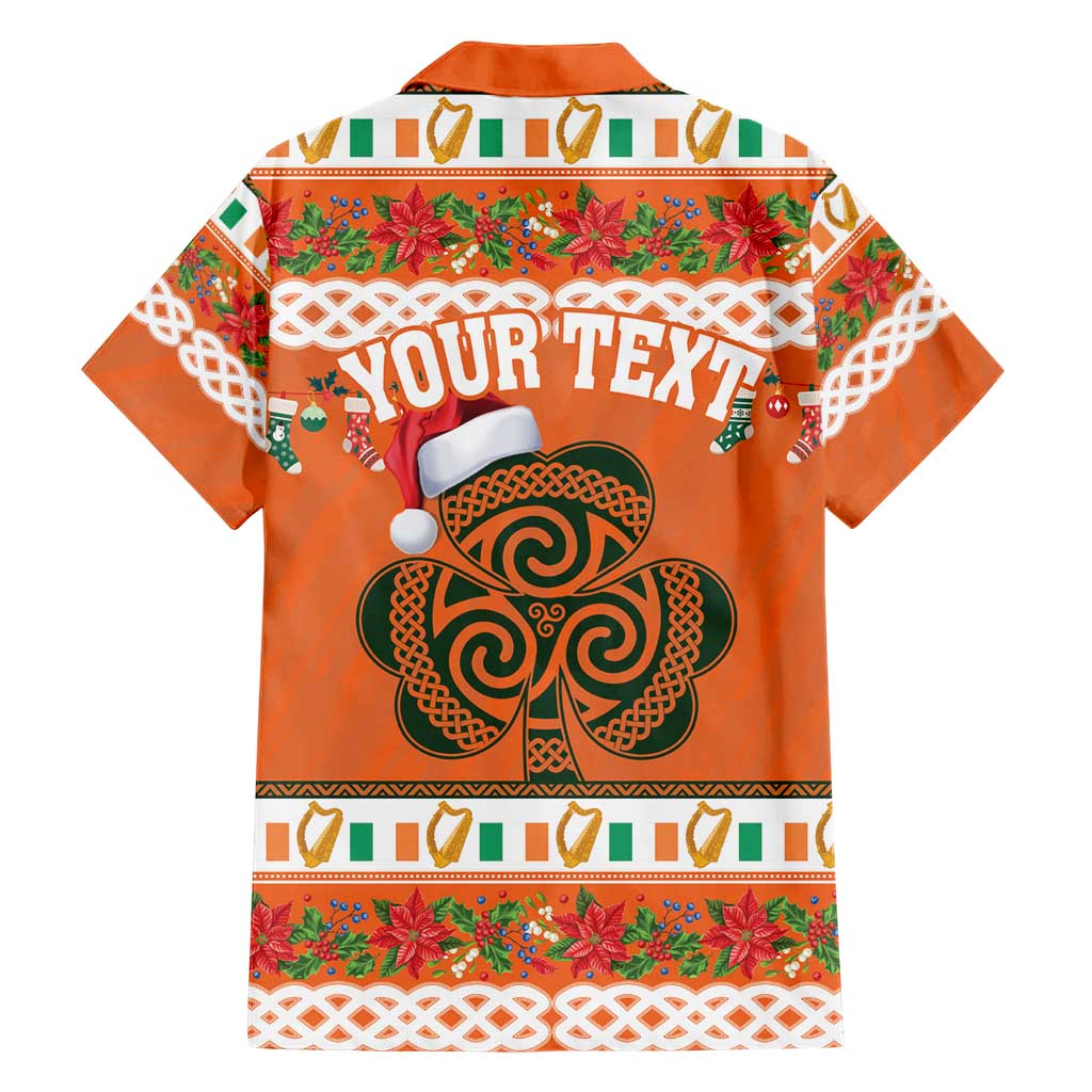 Personalized Ireland Christmas Family Matching Short Sleeve Bodycon Dress and Hawaiian Shirt Irish Shamrock Celtic Nollaig Shona Dhuit - Wonder Print Shop