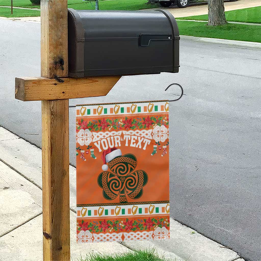 Personalized Ireland Christmas Garden Flag Irish Shamrock Celtic Nollaig Shona Dhuit - Wonder Print Shop