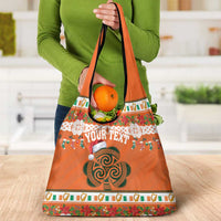 Personalized Ireland Christmas Grocery Bag Irish Shamrock Celtic Nollaig Shona Dhuit
