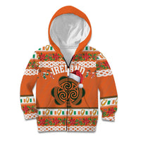 Personalized Ireland Christmas Kid Hoodie Irish Shamrock Celtic Nollaig Shona Dhuit - Wonder Print Shop