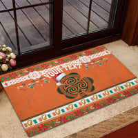 Personalized Ireland Christmas Rubber Doormat Irish Shamrock Celtic Nollaig Shona Dhuit - Wonder Print Shop