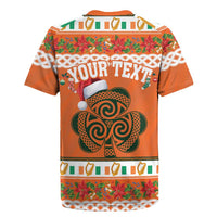Personalized Ireland Christmas Rugby Jersey Irish Shamrock Celtic Nollaig Shona Dhuit - Wonder Print Shop