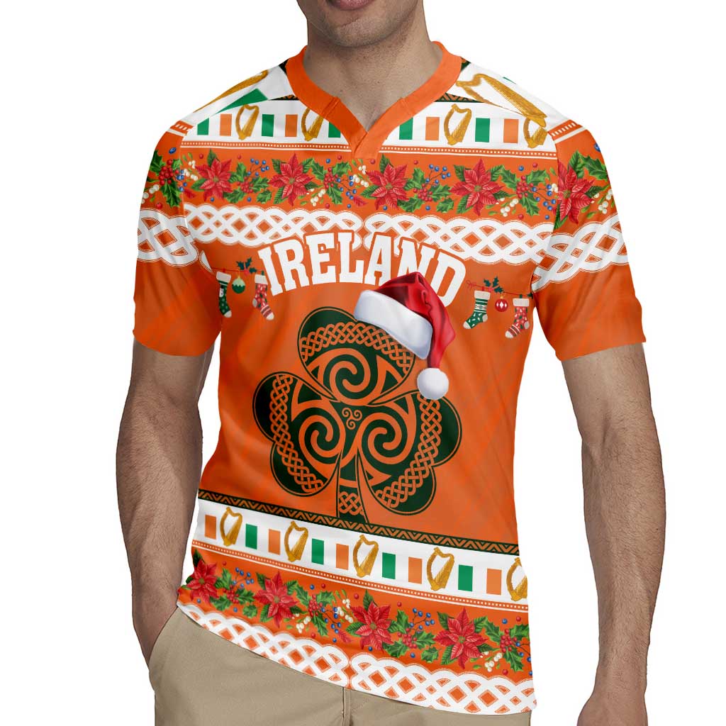 Personalized Ireland Christmas Rugby Jersey Irish Shamrock Celtic Nollaig Shona Dhuit - Wonder Print Shop