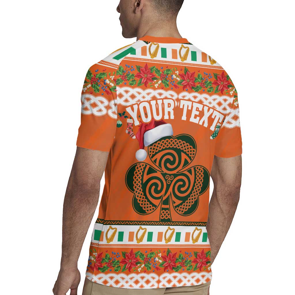 Personalized Ireland Christmas Rugby Jersey Irish Shamrock Celtic Nollaig Shona Dhuit - Wonder Print Shop