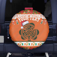 Personalized Ireland Christmas Spare Tire Cover Irish Shamrock Celtic Nollaig Shona Dhuit - Wonder Print Shop