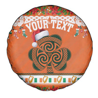 Personalized Ireland Christmas Spare Tire Cover Irish Shamrock Celtic Nollaig Shona Dhuit - Wonder Print Shop