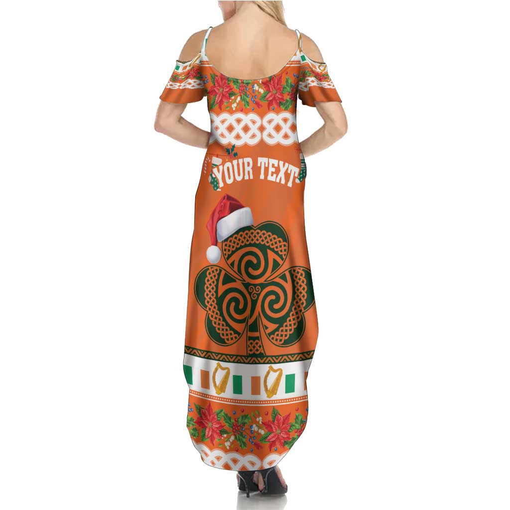 Personalized Ireland Christmas Summer Maxi Dress Irish Shamrock Celtic Nollaig Shona Dhuit - Wonder Print Shop