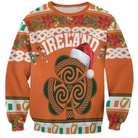 Personalized Ireland Christmas Sweatshirt Irish Shamrock Celtic Nollaig Shona Dhuit - Wonder Print Shop