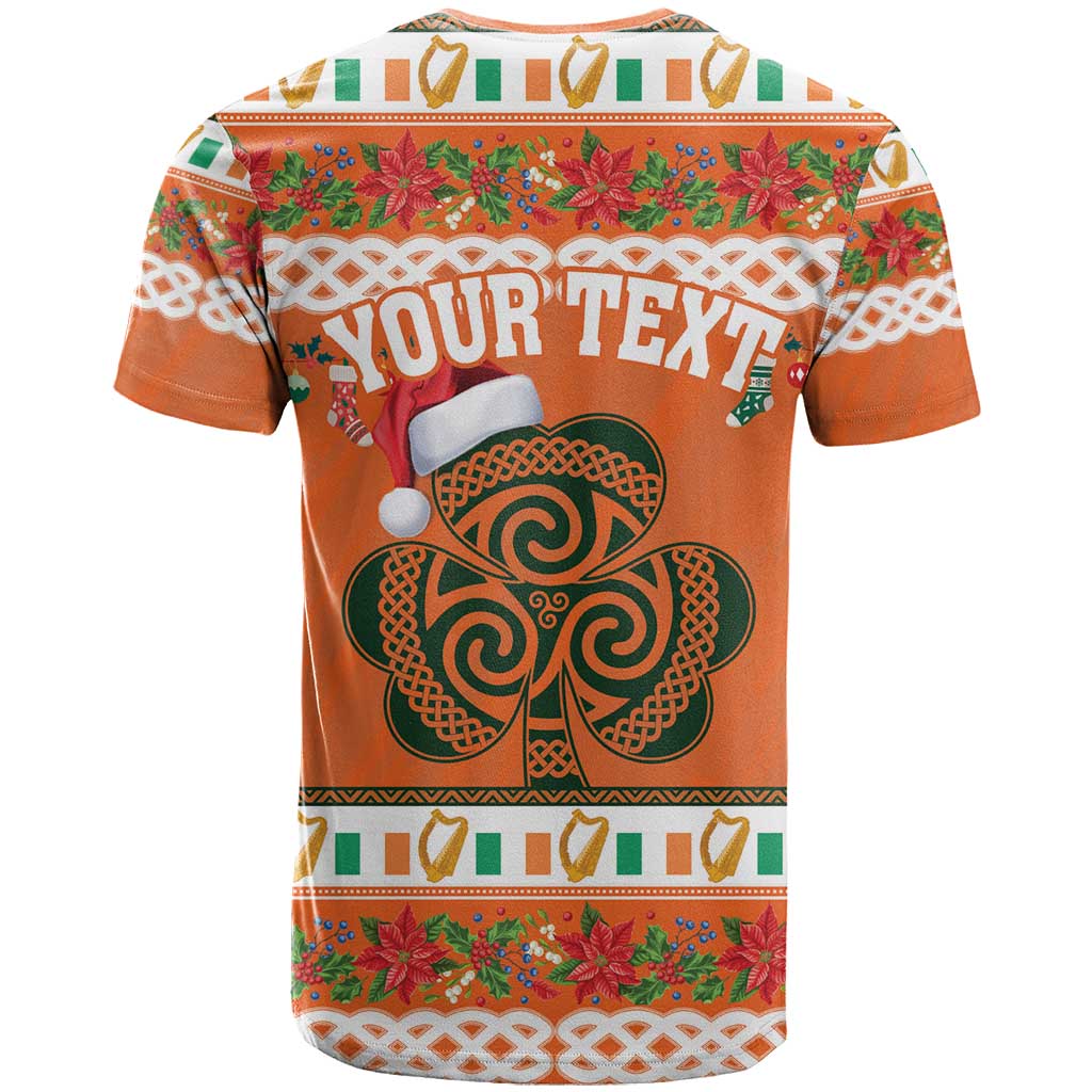 Personalized Ireland Christmas T Shirt Irish Shamrock Celtic Nollaig Shona Dhuit - Wonder Print Shop