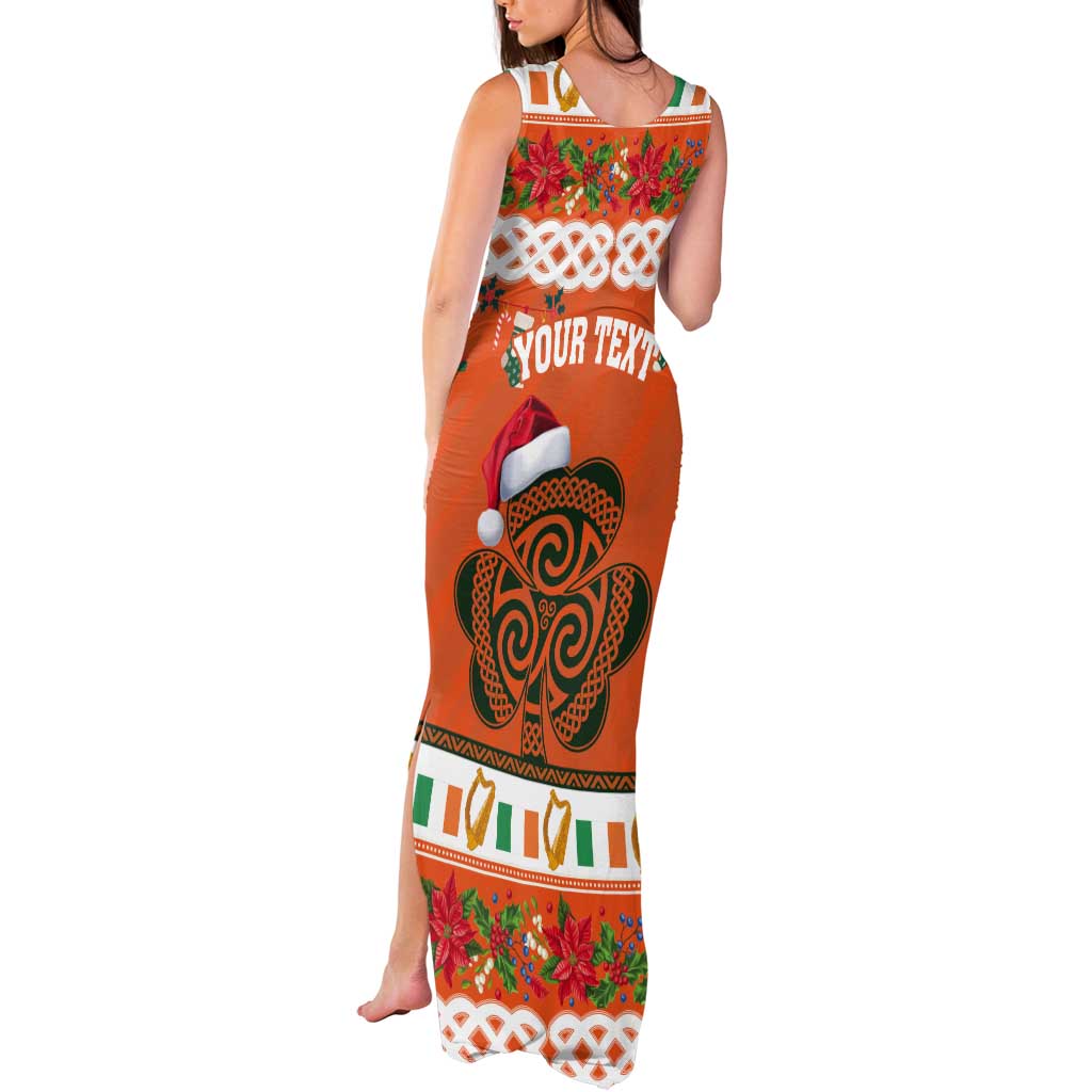 Personalized Ireland Christmas Tank Maxi Dress Irish Shamrock Celtic Nollaig Shona Dhuit - Wonder Print Shop