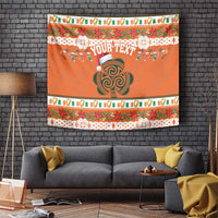 Personalized Ireland Christmas Tapestry Irish Shamrock Celtic Nollaig Shona Dhuit - Wonder Print Shop
