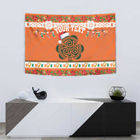 Personalized Ireland Christmas Tapestry Irish Shamrock Celtic Nollaig Shona Dhuit - Wonder Print Shop