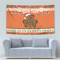 Personalized Ireland Christmas Tapestry Irish Shamrock Celtic Nollaig Shona Dhuit - Wonder Print Shop