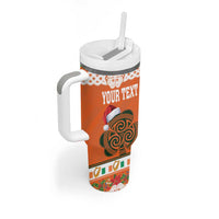 Personalized Ireland Christmas Tumbler With Handle Irish Shamrock Celtic Nollaig Shona Dhuit - Wonder Print Shop