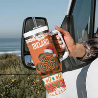 Personalized Ireland Christmas Tumbler With Handle Irish Shamrock Celtic Nollaig Shona Dhuit - Wonder Print Shop