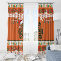 Personalized Ireland Christmas Window Curtain Irish Shamrock Celtic Nollaig Shona Dhuit - Wonder Print Shop