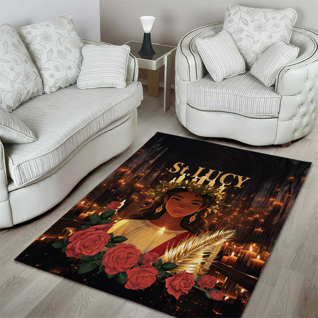 Happy St. Lucy Area Rug Light of Christ - Wonder Print Shop