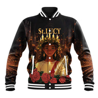 Happy St. Lucy Baseball Jacket Light of Christ - Wonder Print Shop