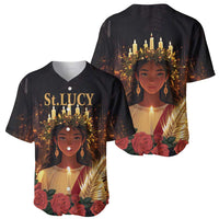 Happy St. Lucy Baseball Jersey Light of Christ - Wonder Print Shop
