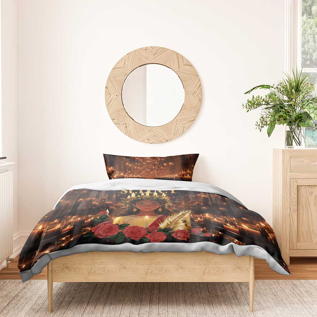 Happy St. Lucy Bedding Set Light of Christ - Wonder Print Shop