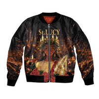 Happy St. Lucy Bomber Jacket Light of Christ - Wonder Print Shop