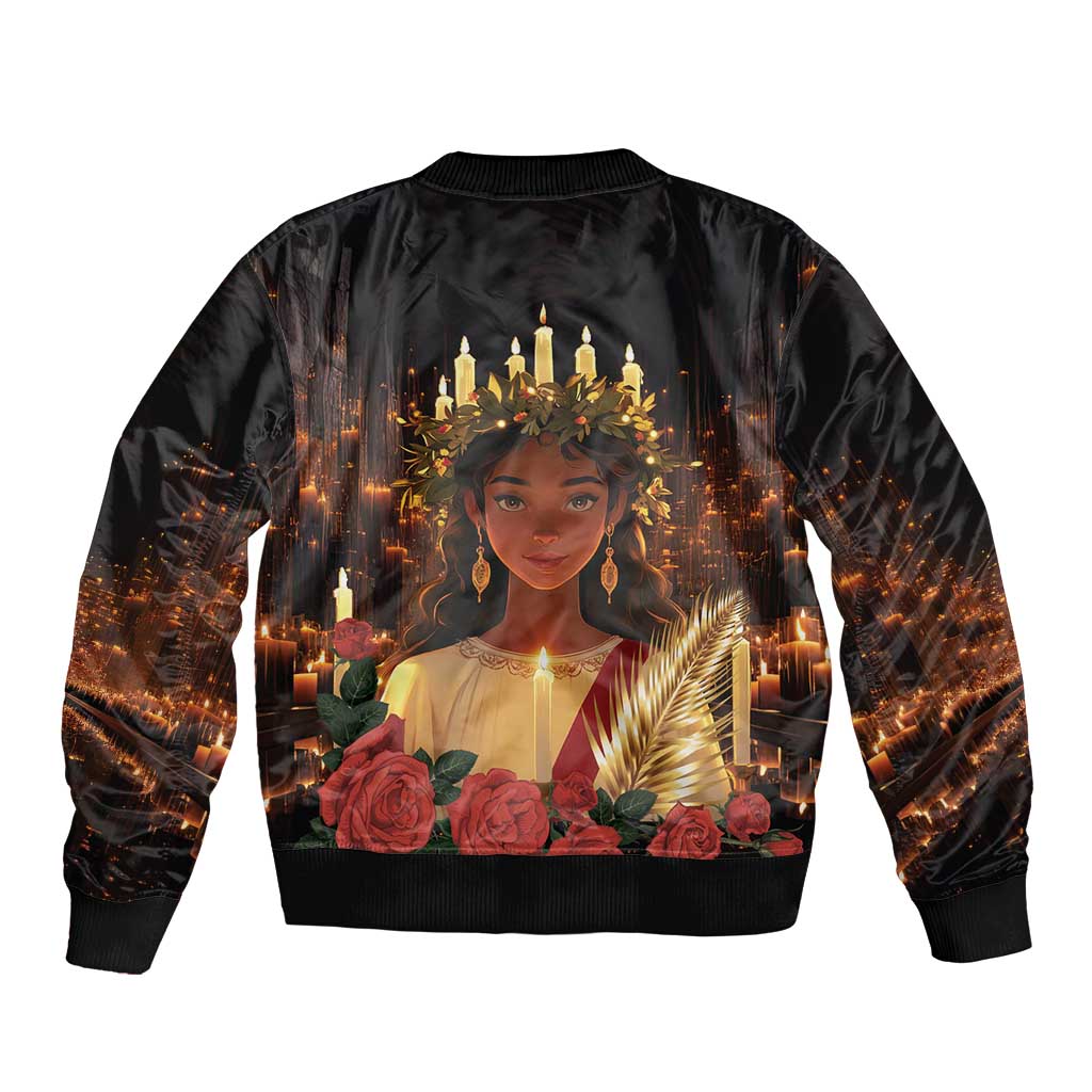 Happy St. Lucy Bomber Jacket Light of Christ - Wonder Print Shop