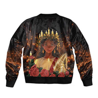 Happy St. Lucy Bomber Jacket Light of Christ - Wonder Print Shop